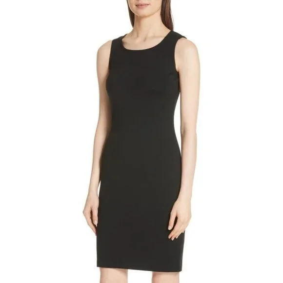 ST. JOHN COLLECTION black Sleeveless Knit Dress size 6 - Picture 4 of 13